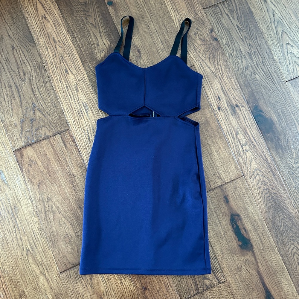 H&M Bodycon Purple Dress with Side Slits - Size Small